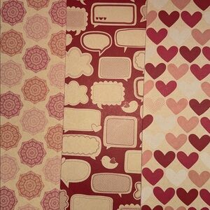 Pebbles 10 pcs 12” x 12” Scrapbooking Paper Craft DIY Memory Book 3 Prints LOVE